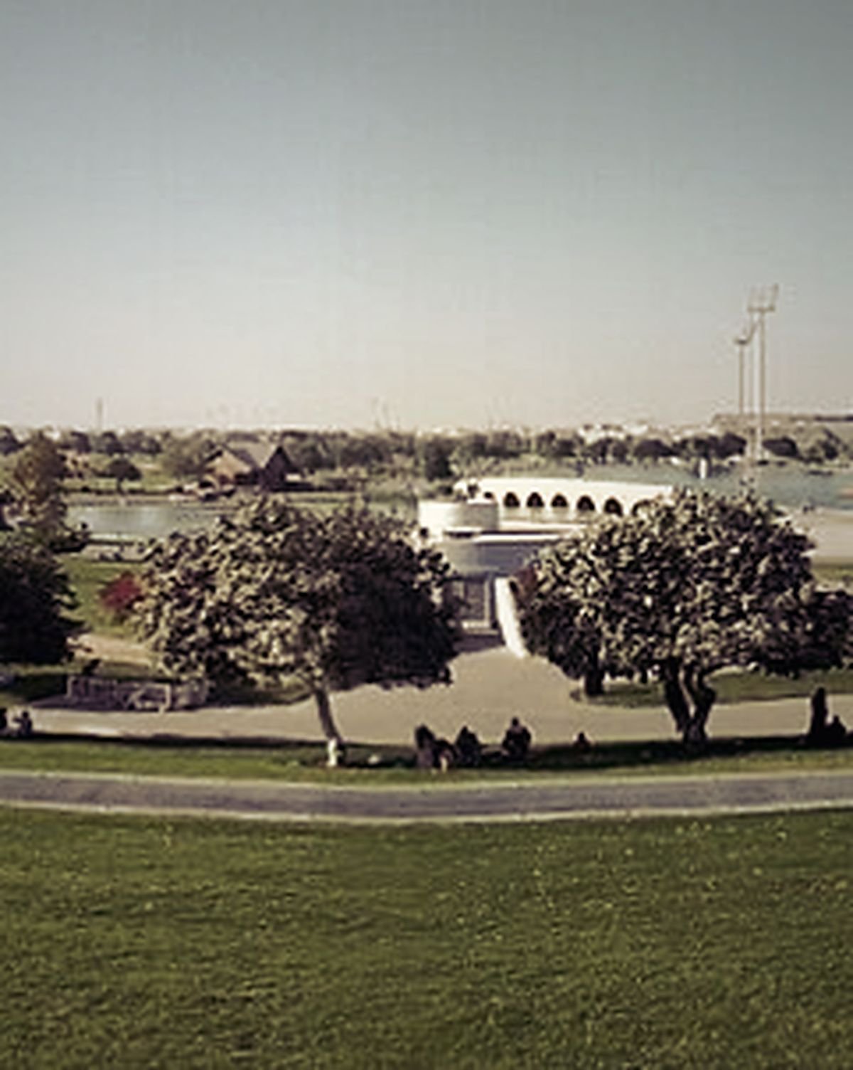 Aspire Park in Doha with the Aspire Tower on the skyline