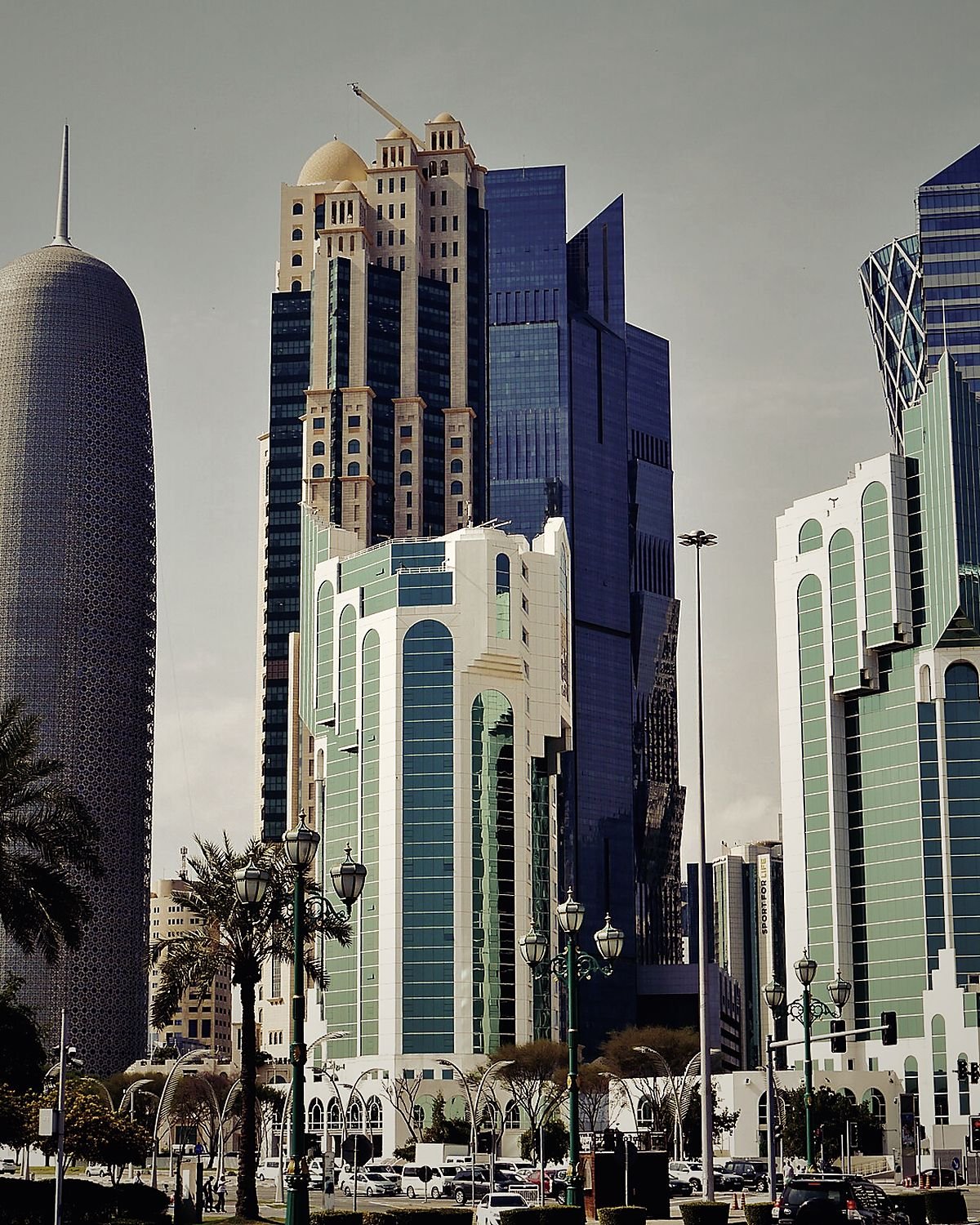 Modern towers of the West Bay district in Doha